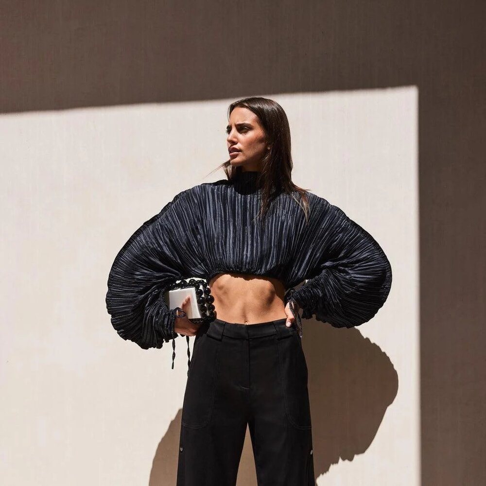 Cult Gaia Mala Plissé Top